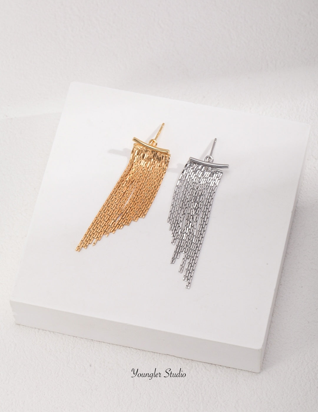 Fringe Drape Earrings – Vintage Gold