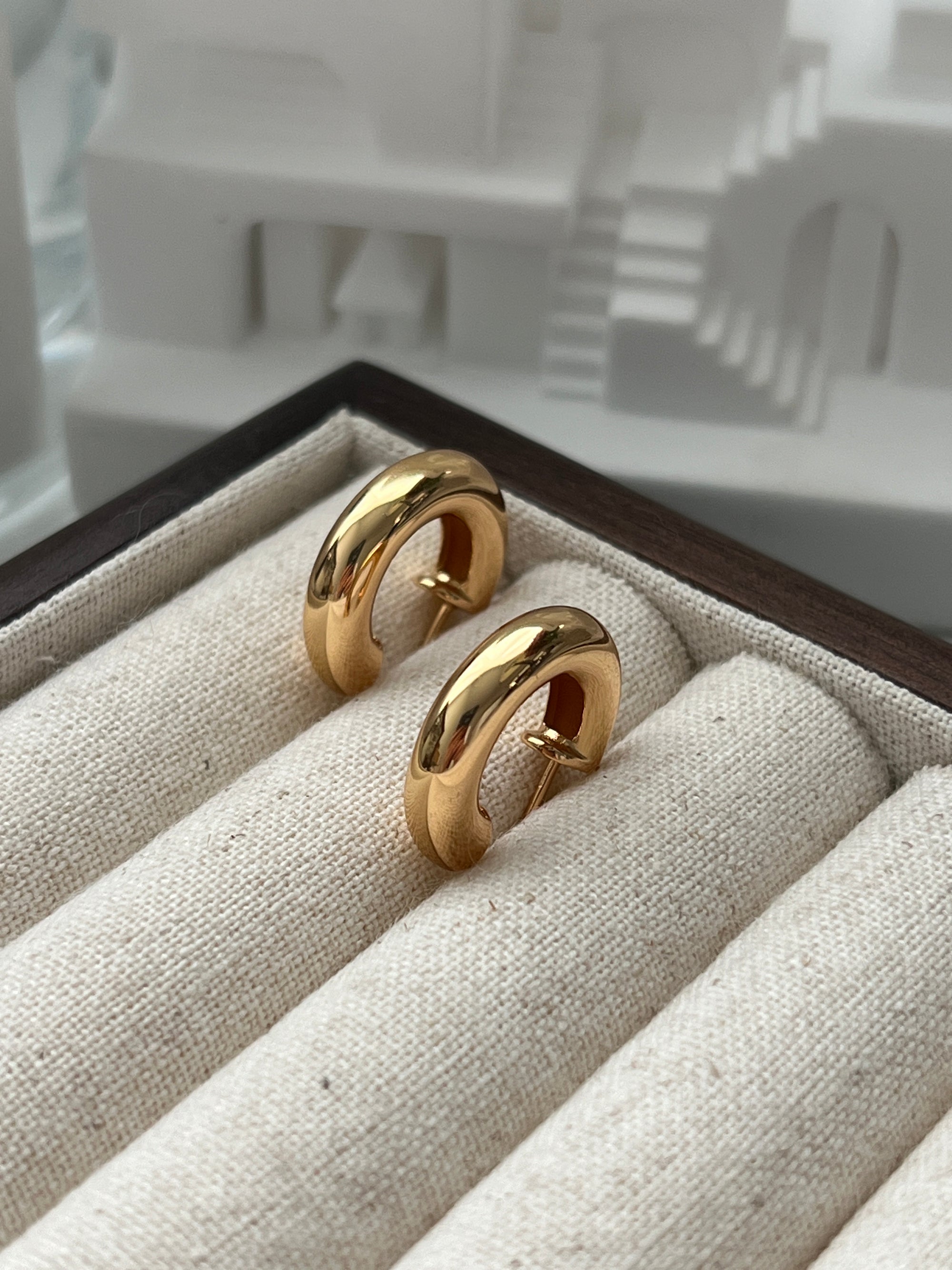 Gilded Leap Hoop Earrings