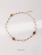 Mixed Gemstone Disc Necklace