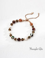 Multicolor Glass Pearl Bracelet