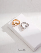 Fluid Pearl Ring Open Band