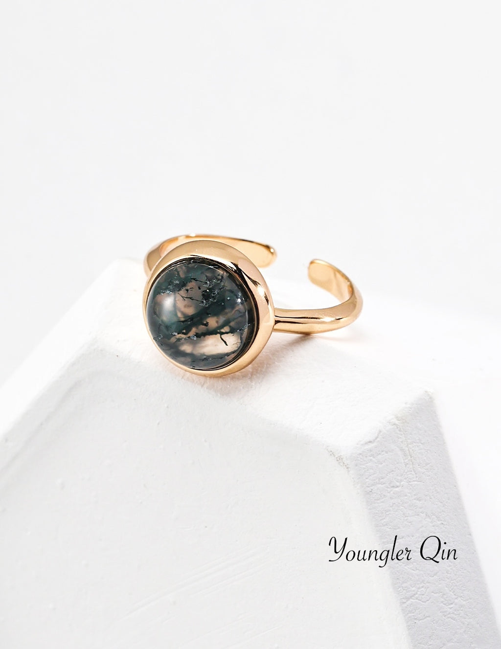 Moss Agate Ring