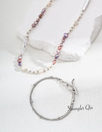 Colorful Pearl Patchwork Necklace