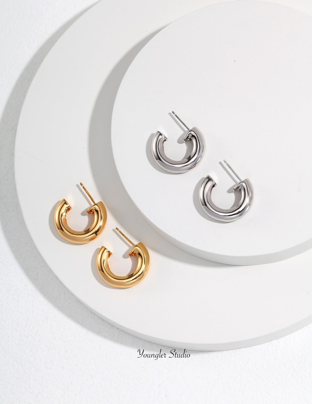 Gilded Leap Hoop Earrings
