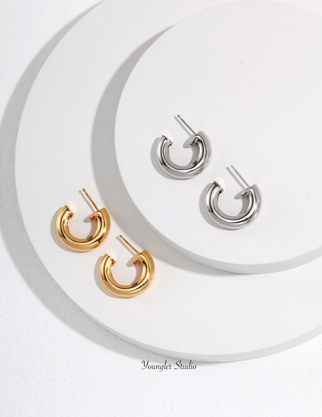Gilded Leap Hoop Earrings