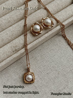 Pearl Kisses in Gold Set