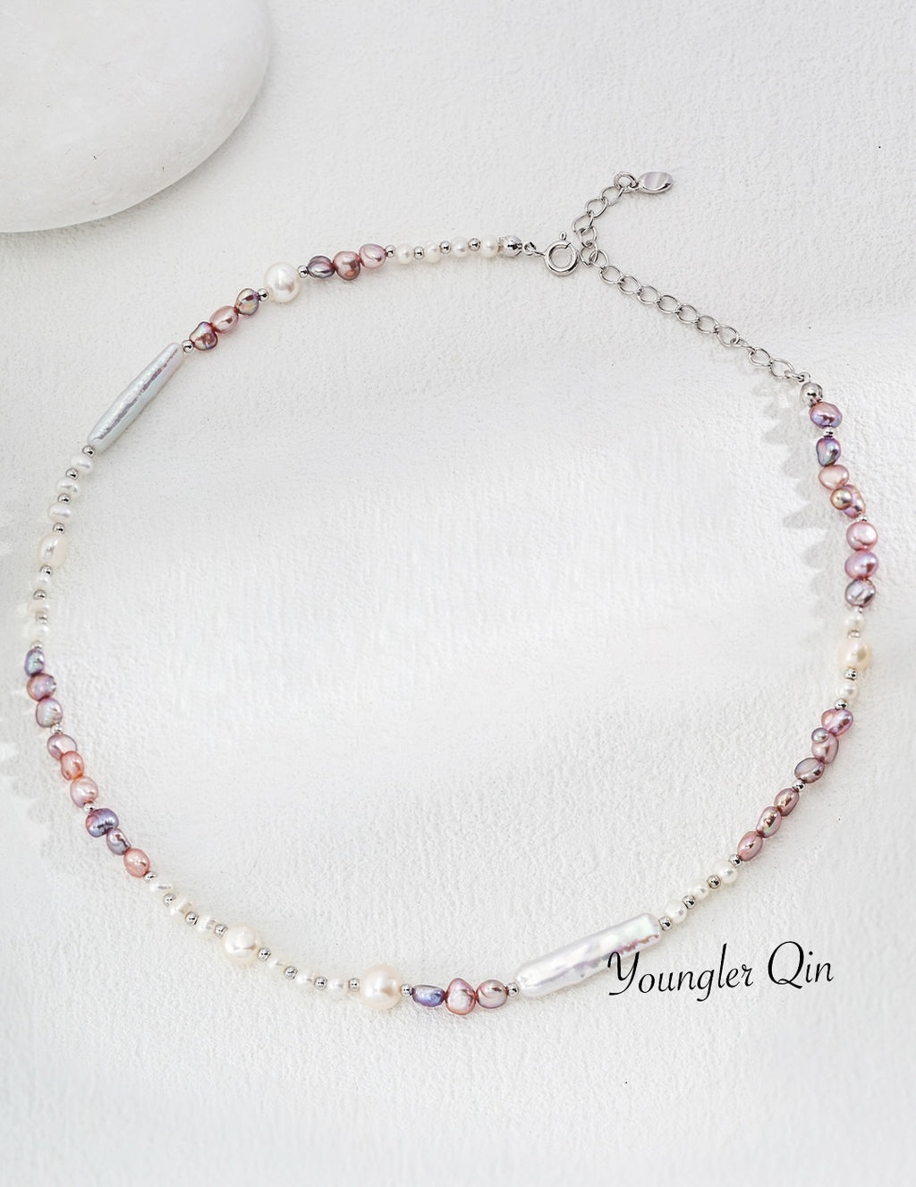 Colorful Pearl Patchwork Necklace