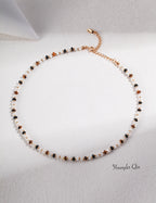 Minimalist Beaded Stone Necklace