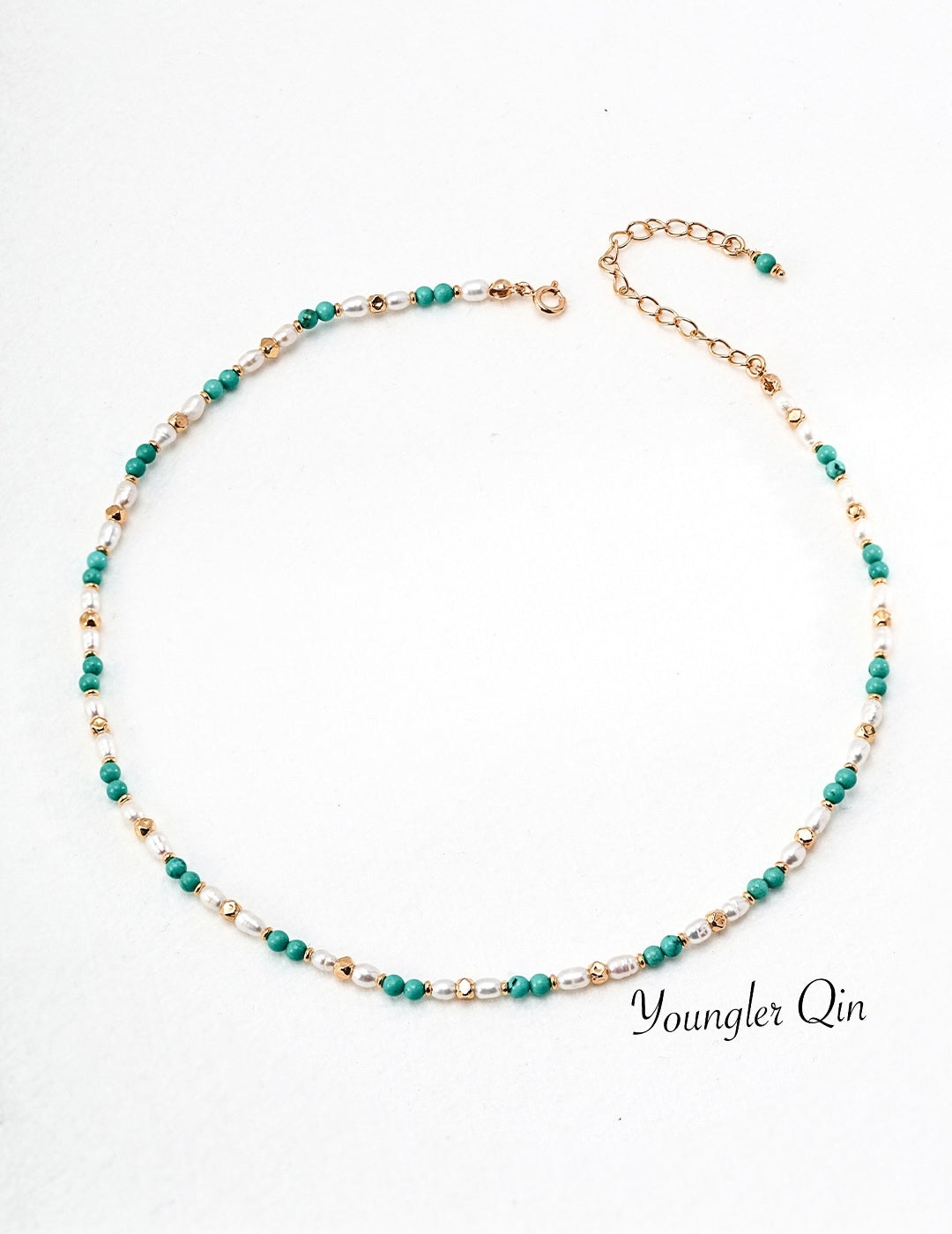 Pearl Turquoise Accent Necklace