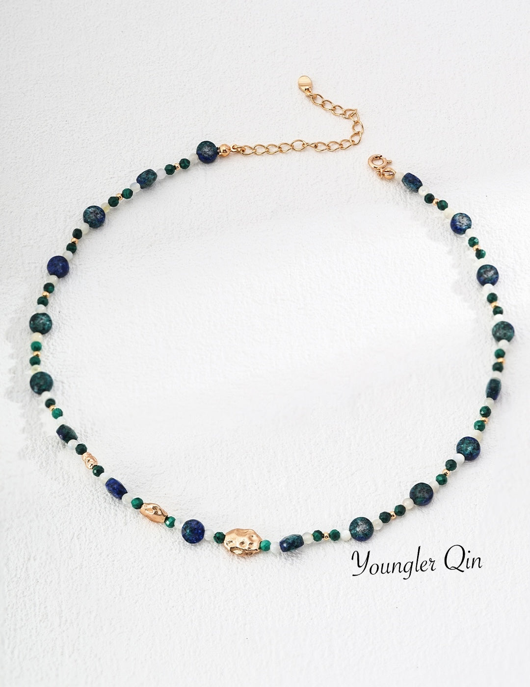 Malachite Lapis Vintage Necklace
