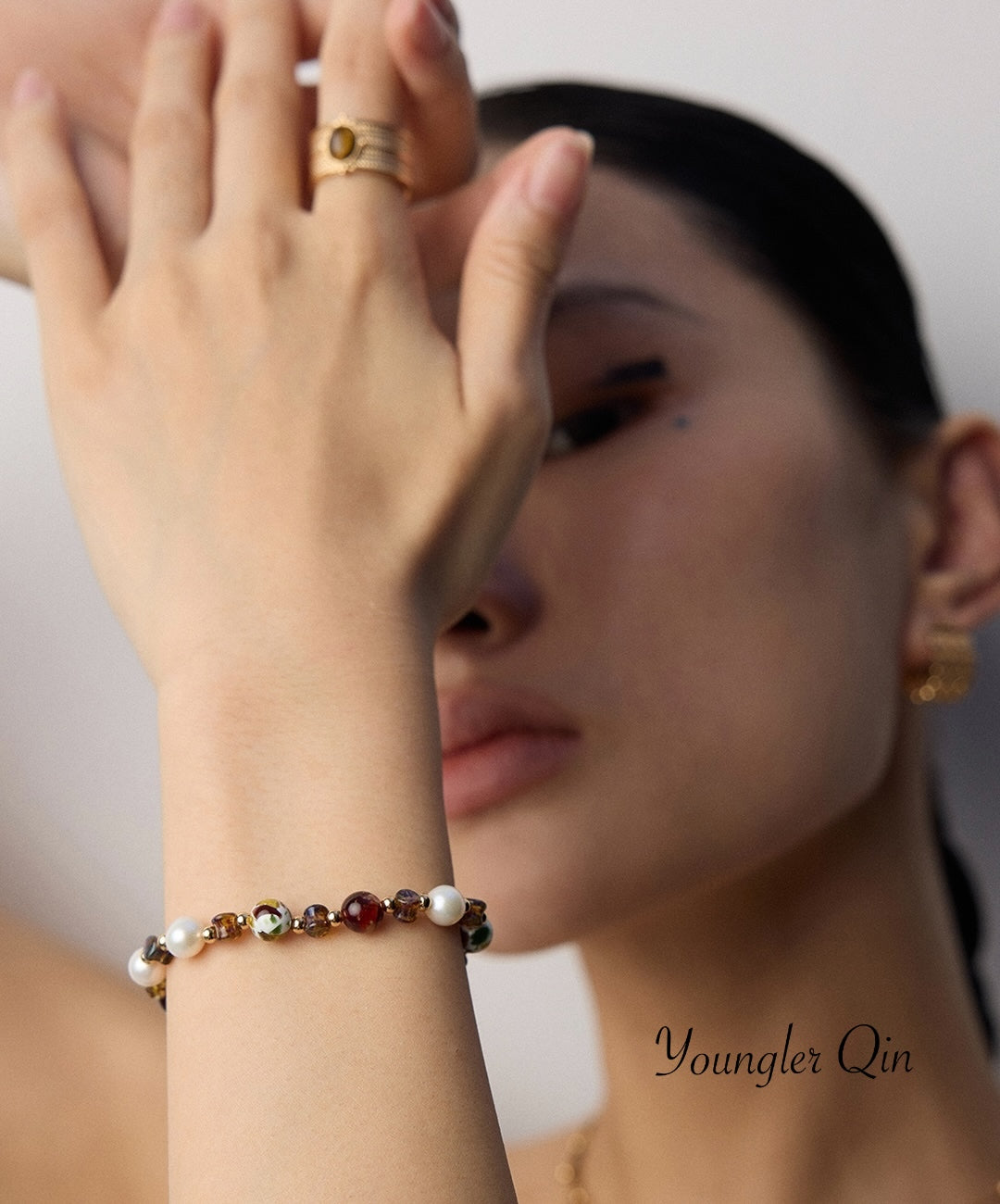 Multicolor Glass Pearl Bracelet
