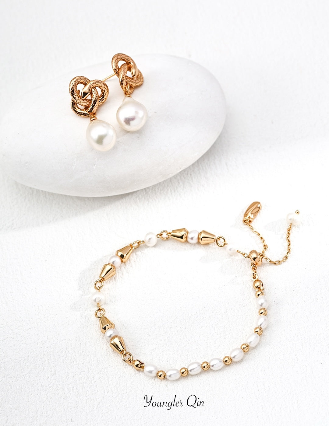 Baroque Snake Pearl Earrings