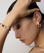 Tiger Eye Circle Earrings