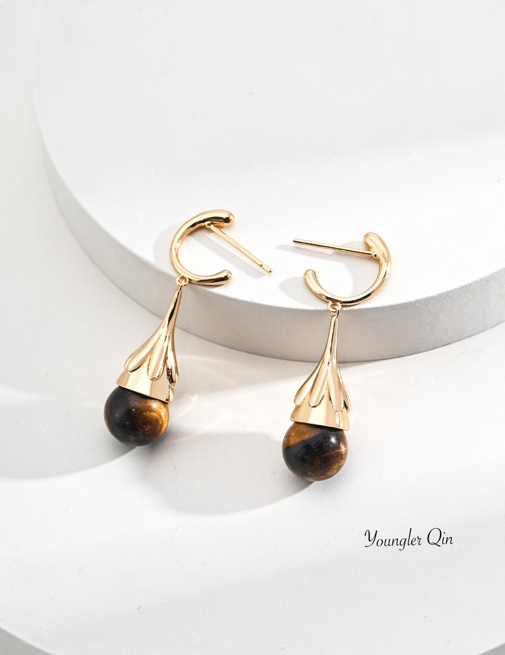Teardrop Gem Drop Earrings