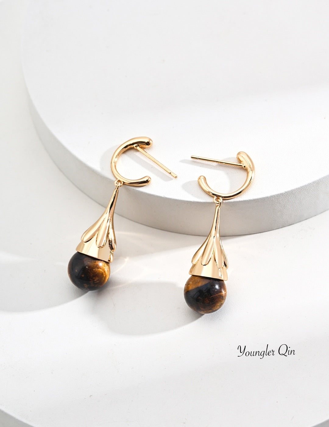 Teardrop Gem Drop Earrings