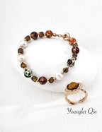 Multicolor Glass Pearl Bracelet