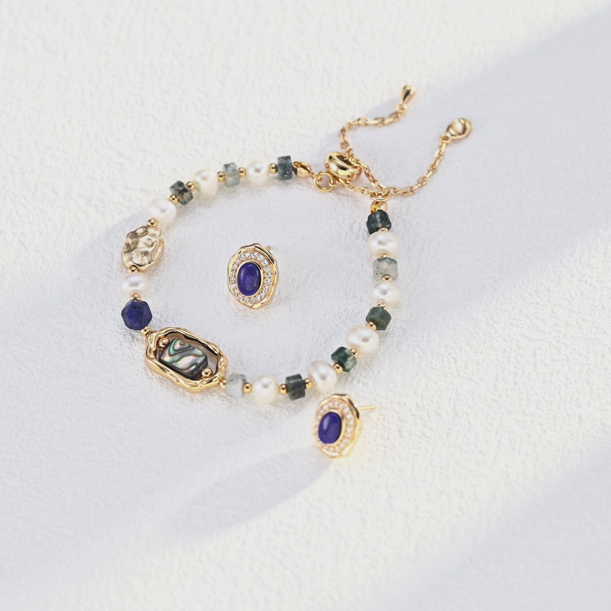 Pearl Abalone Bead Bracelet